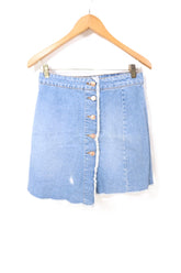 חצאית גינס כפתורים ZARA אה סימטרית- S